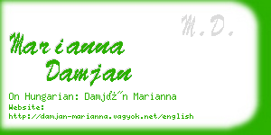 marianna damjan business card